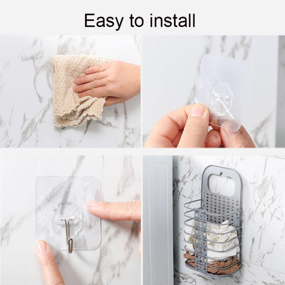 Hollow Out Wall Hanging Laundry Basket Large Capacity Dirty Clothes Basket For Bathroom