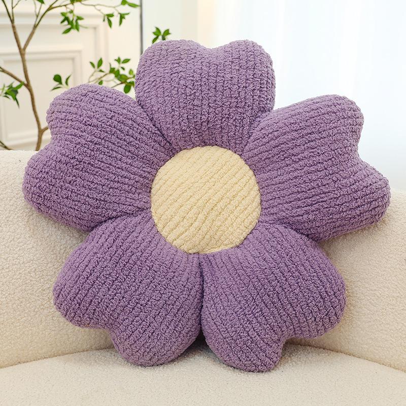 Cloud Daisy Flower Throw Pillow for Sofa, Chair, Office, Bedroom, or Floor Cushion