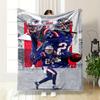"Patriots Football Player Action Warm quiltDesign - Flannel Blanket for Bedroom, Living Room, Sofa, and Nap."