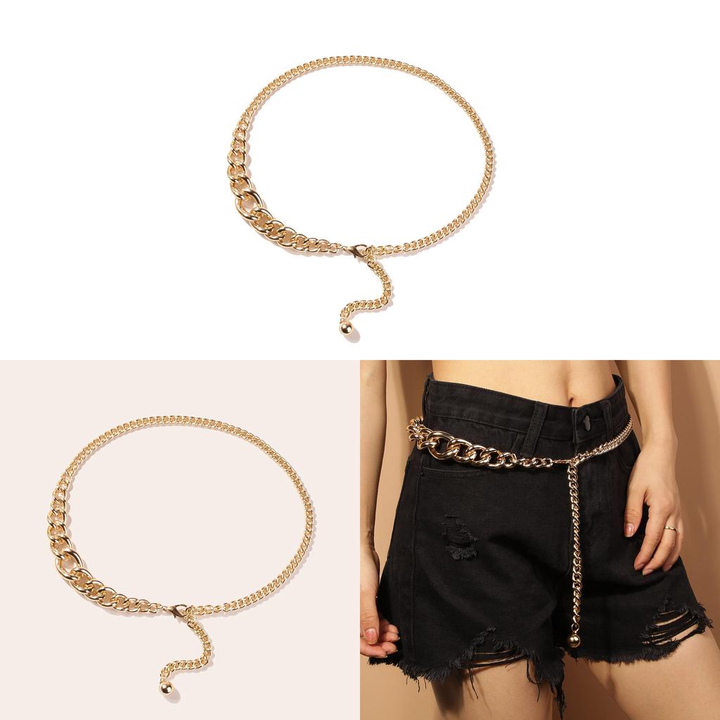 Metal Women Waist Chain With Irregular Aluminum Chain For Summer Winter Wear