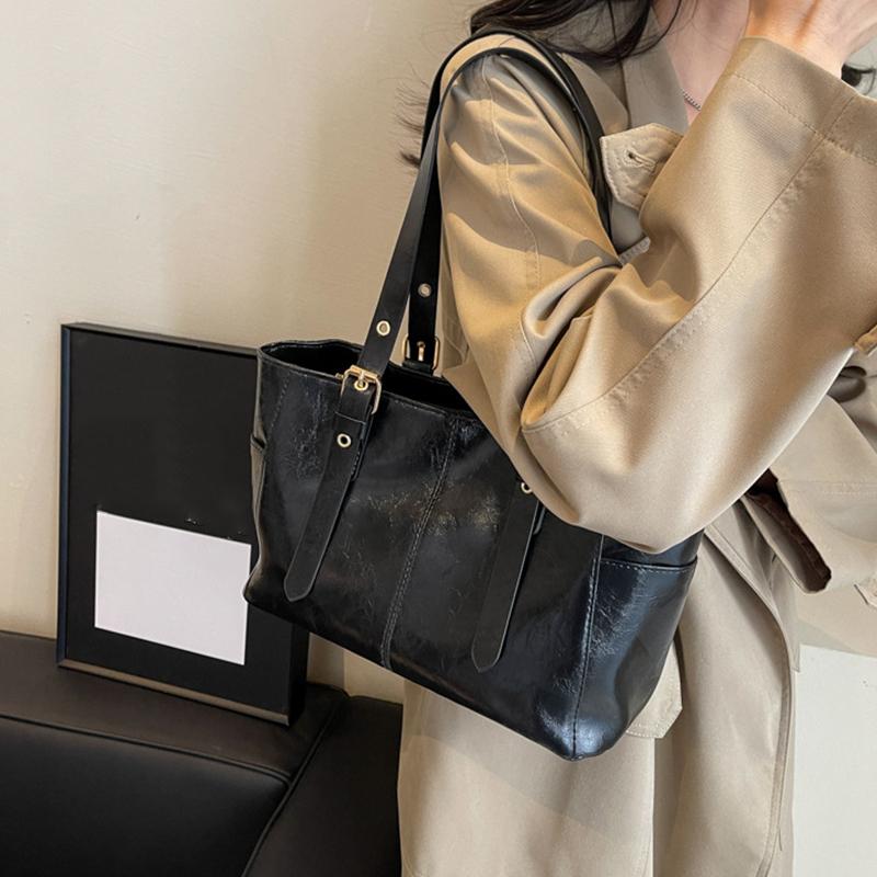 Mode Retro Damen PU Leder Schultertaschen Trend Lady Achseltasche Große Kapazität Damen Pendler Handtasche CLE