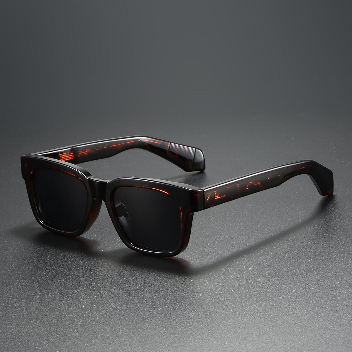

New Retro Thick Frame Square Sunglasses Men Women Stylish Popular CP-inner Pin Insert Sun Spectacles Lens Glasses