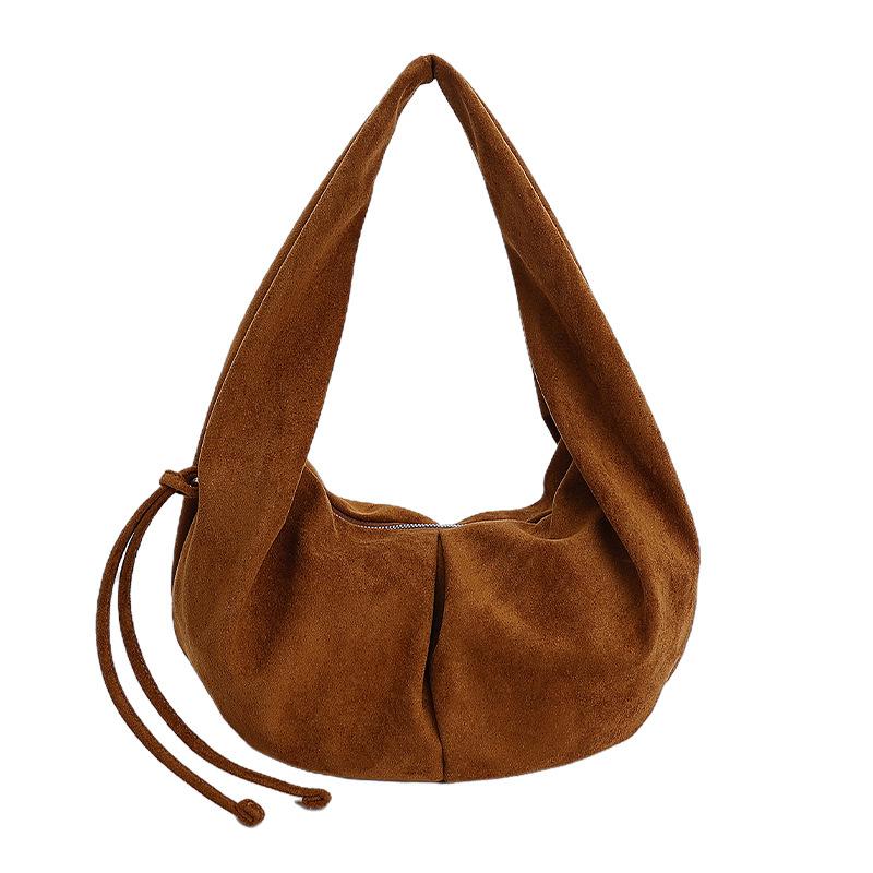 Retro fashion large-capacity bag women's 2025 new simple and versatile dumpling bag niche high-end shoulder women's bag