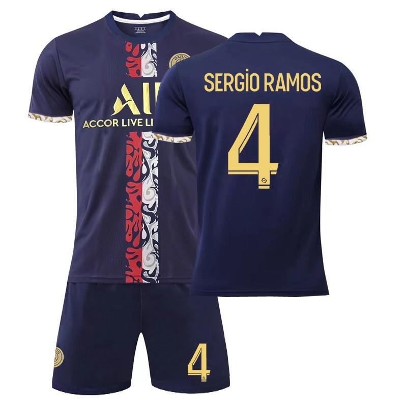 22-23 New Paris Home No. 30 7 Mbappe 10 Neymar Jersey Set Football Quick Dry