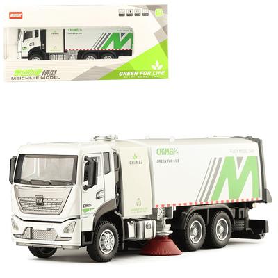 1/32 Scale Garbage Truck Toys with Sound and Light for Boys, Recycling Truck Model Car Diecast Toy Cars Kids Gift