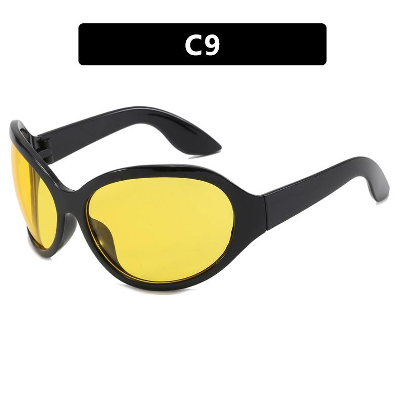 

Candy Color Yellow Y2K Sunglasses for Women New Fashion Oversize Shield Sun Glasses Men Fashion Hip Hop Shades Ladies Driving