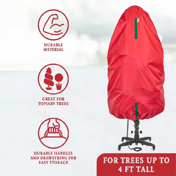 Easy-to-Use Vertical Christmas Tree Storage Bag, Waterproof Cover with Reinforced Handles for 36x25 Inch Decorations