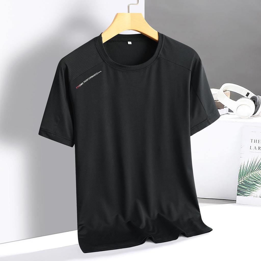 Mens Pure Cotton Short-sleeved T-shirt Round Neck Boy Casual Tee Shirt