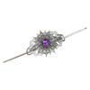 Carved Flower Hair Stick with Crystal Filigree Buyao for Women Girl Buyao for Traditional Headpieces Hair Jewelry