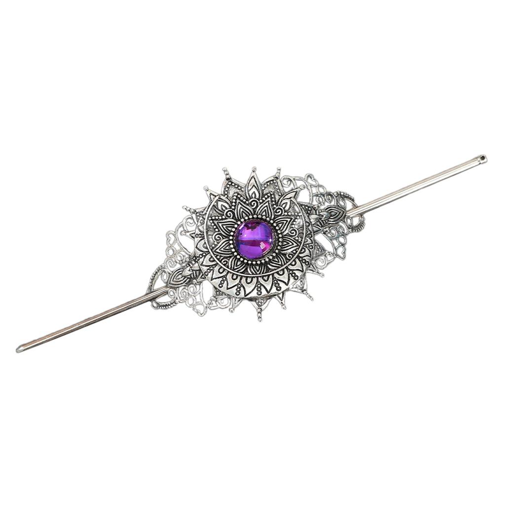 Carved Flower Hair Stick with Crystal Filigree Buyao for Women Girl Buyao for Traditional Headpieces Hair Jewelry