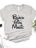 Women T Shirt Black Girl Magic Print Tshirt Women Short Sleeve O Neck Loose T-shirt Ladies Causal Tee Shirt Clothes Tops