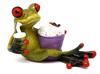 Frog Figurine with Popcorn and Drink - Funny Cinema Decoration for a Gift