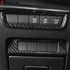 For Mazda 3 Axela BP - 2024 2025 Carbon Fiber Car Head Light Lamp Switch Button Panel Cover Trim Interior Accesorios