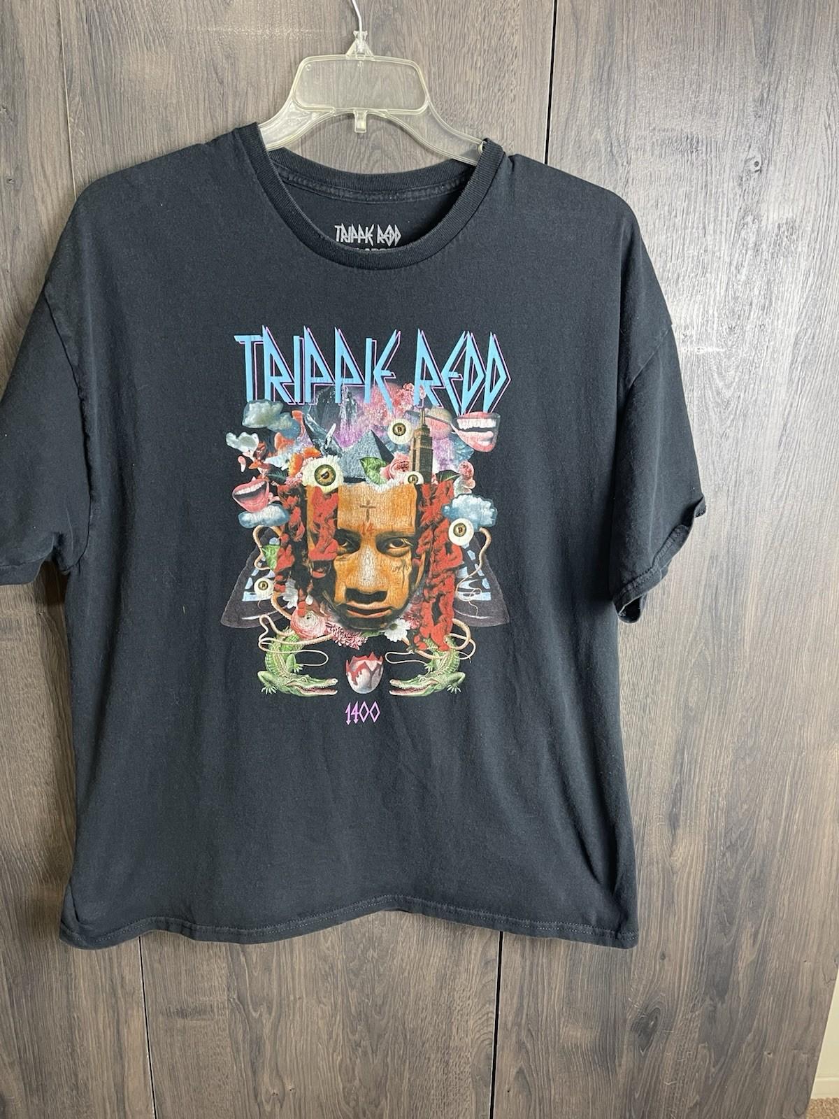 Trippie Redd 1400 T-Shirt Rap Concert Graphic Tee Black Adult Size XXL Unisex T-Shirt S