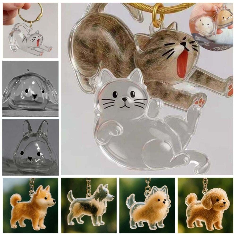 Handmade Rabbit Hair Storage Box Dog Hair Storage Container  Backpack Charm