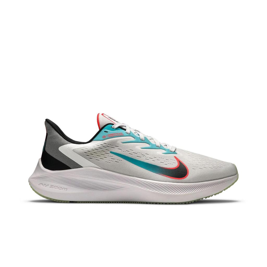 Nike Air Zoom Winflo 7 'Flash Crimson Aqua' (Unisex) Summit White / Flash Crimson / Oracle Aqua / Black Running Shoes CJ0291 100