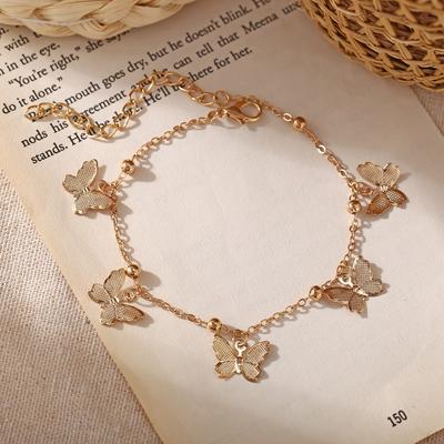 Schmuck Neue Strand Fuß Dekoration Hohl Schmetterling Anhänger Handgefertigte Fußkettchen