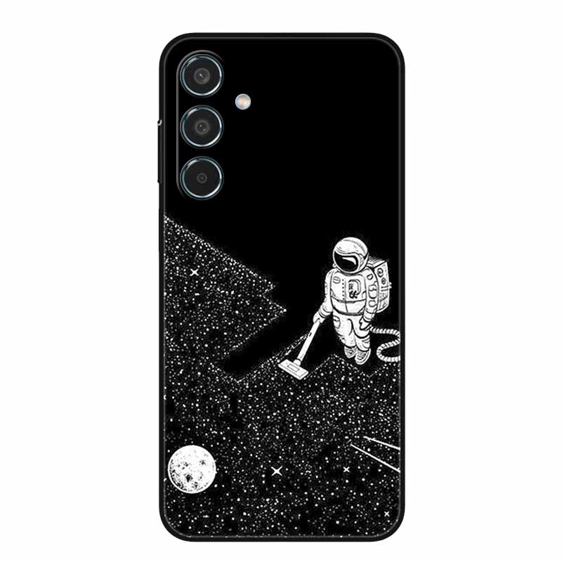 For Samsung Galaxy A55 5G Case Black TPU Silicone Soft Covers for SamsungA55 A 55 A15 A25 A35 5G Phone Shell A 15 4G Bumper Capa