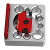 Dowel Maker Jig Kit Metric Adjustable Electric Drill Milling Cylindrical Woodworking Round Rod Auxiliary Tool 8 Holes 8