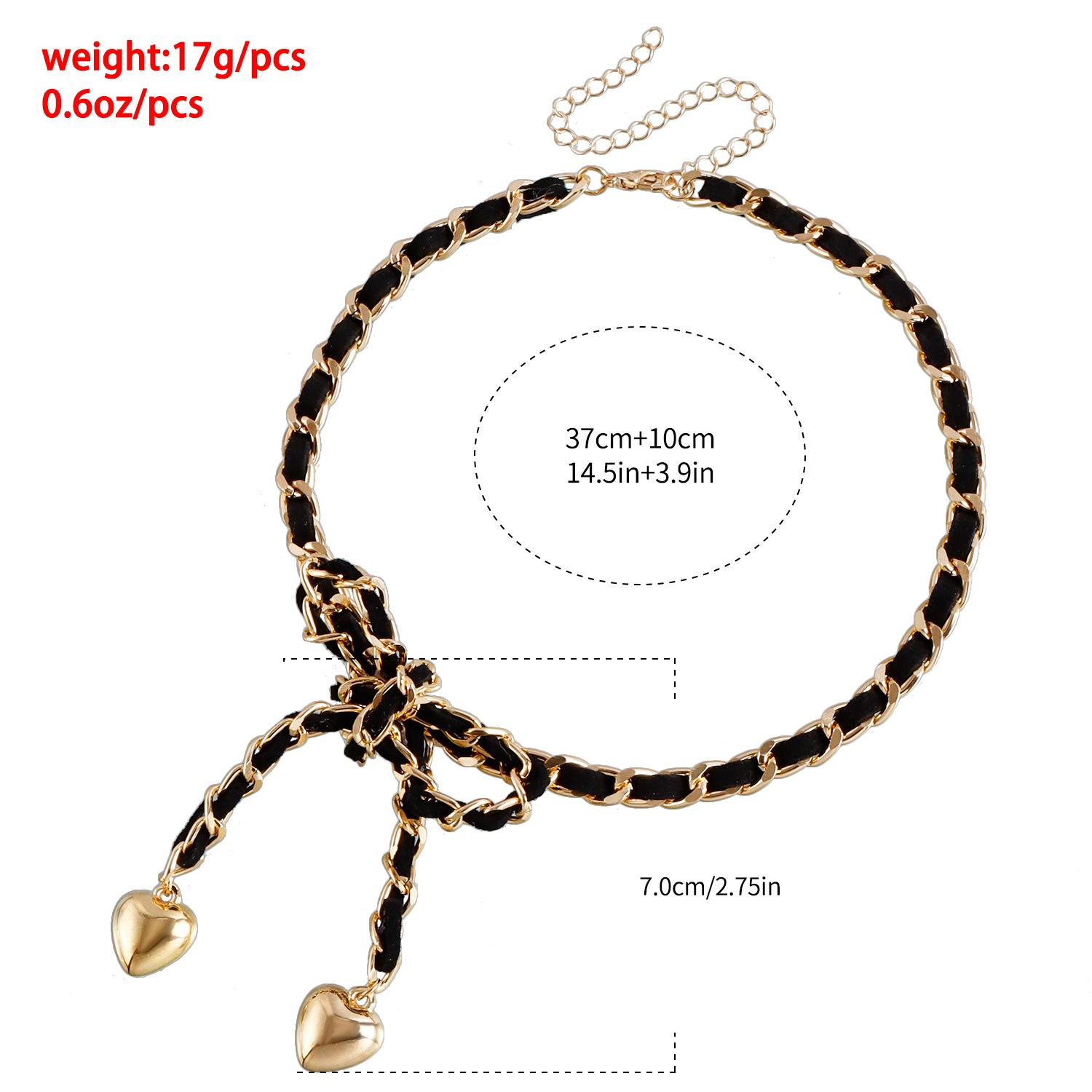 

Ожерелье с подвеской в ​​форме сердца, кожаная веревка, цепочка, колье, женские вечерние украшения золотой