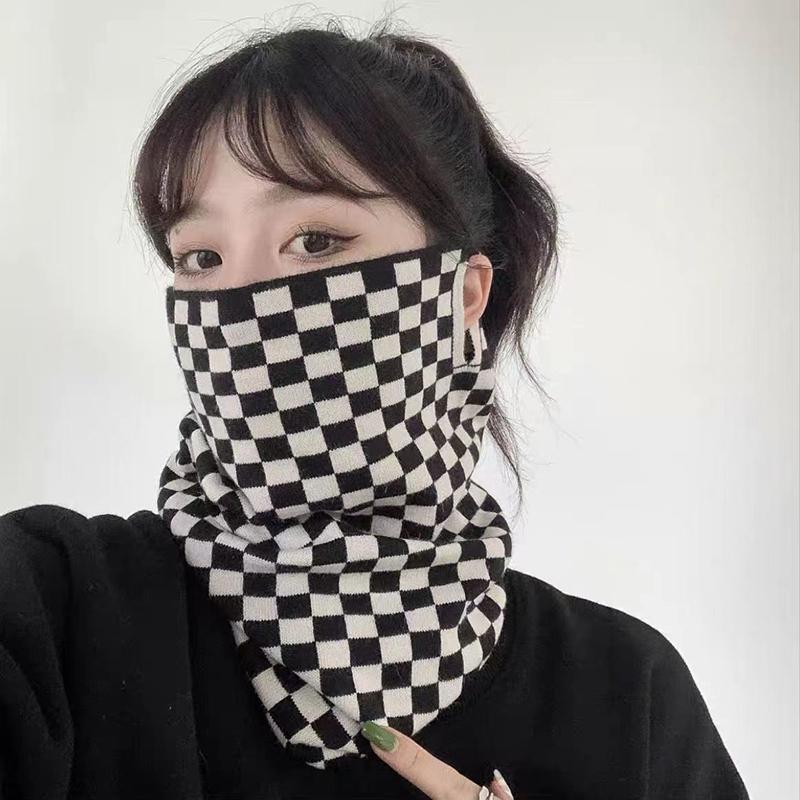 Versatile Winter Hanging Ear Mask Scarf Warm Windproof Face Mask Neck Protection For Women Outdoor Sports Headscarf