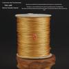 Korean Waxed Leather Cord Unisex Jade Pendant Lanyard Necklace - Red Black Weaving Thread