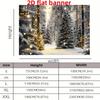 2D Christmas Snowy Forest Backdrop Warm Lights Photography Background