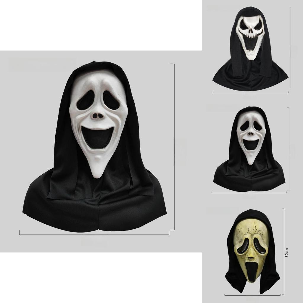 Creepy Scream Face Mask Collection Halloween Costume Latex Scary Props For Parties