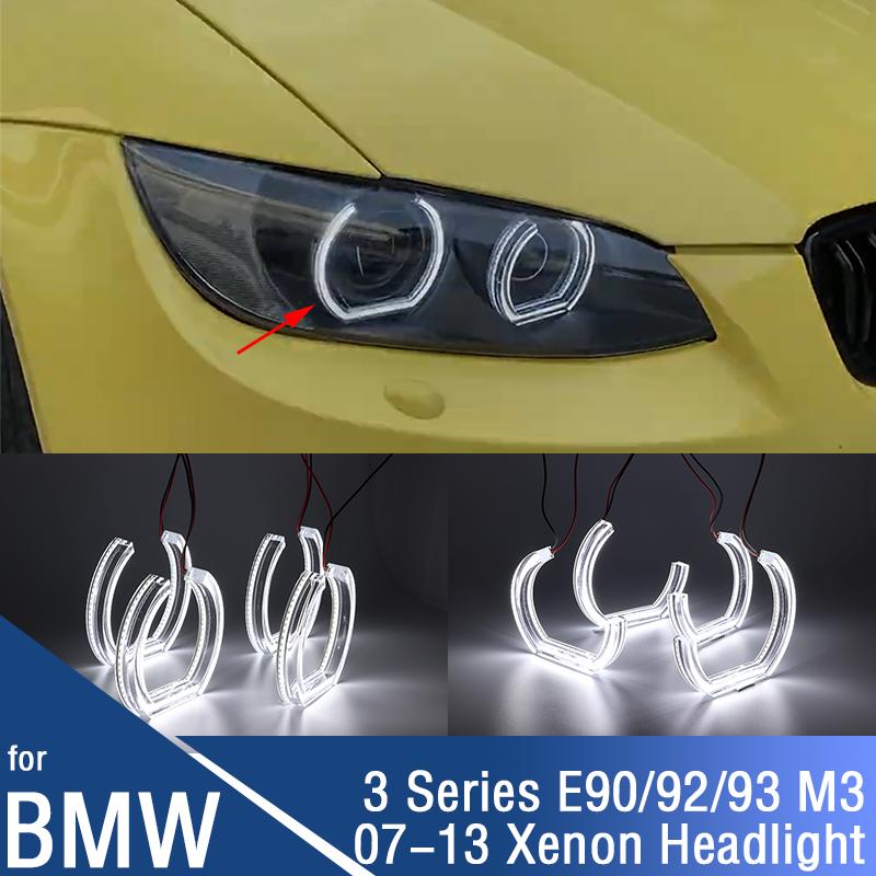 LED Crystal Angel Eyes rings Kit for BMW 3 Series E90 E92 E93 M3 316i 318i 320i 320si 323i 325i 328i 330i