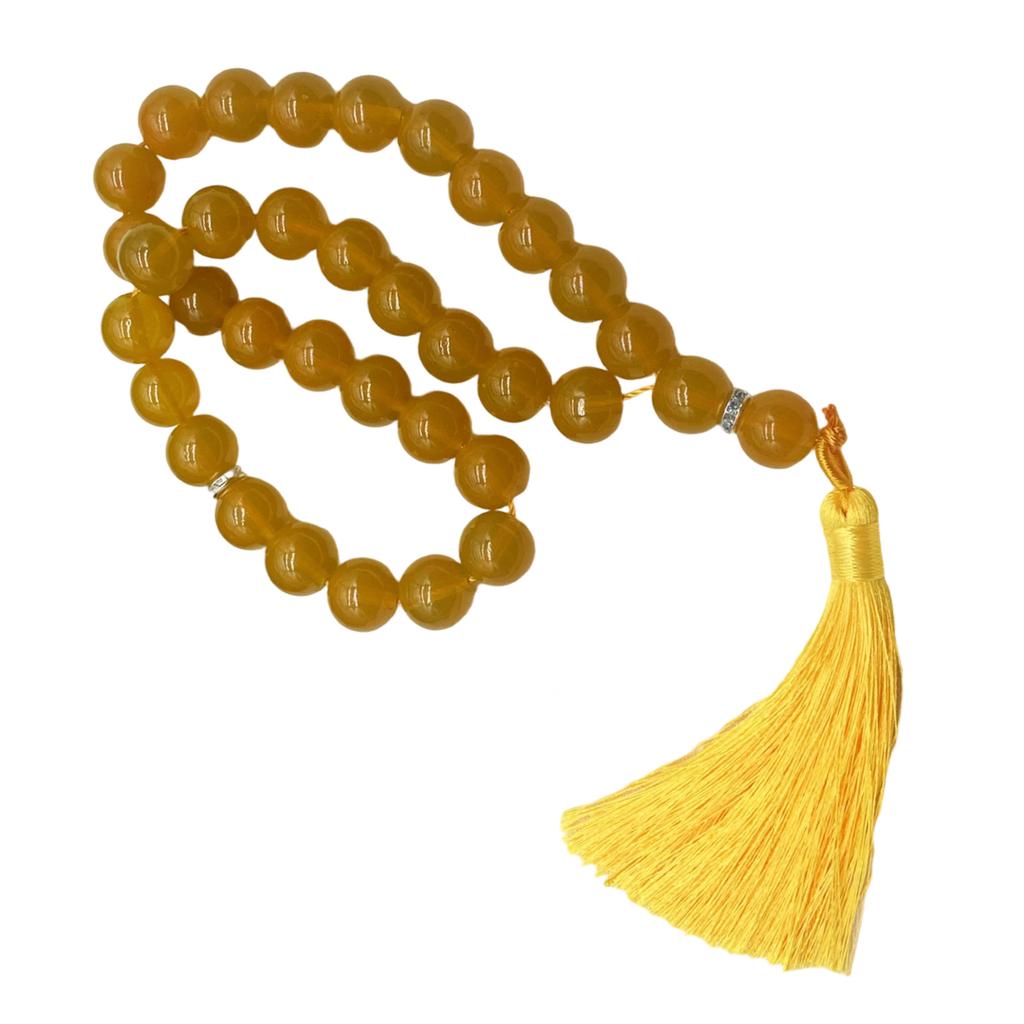 33 Bead Islamic Prayer Beads For Travel Religious Accessory Muslims Tasbih With Glass Beads for Everyday Worship Use