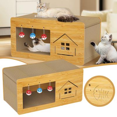 Casa para gatos vertical de doble propósito, suave y cómoda, para interiores