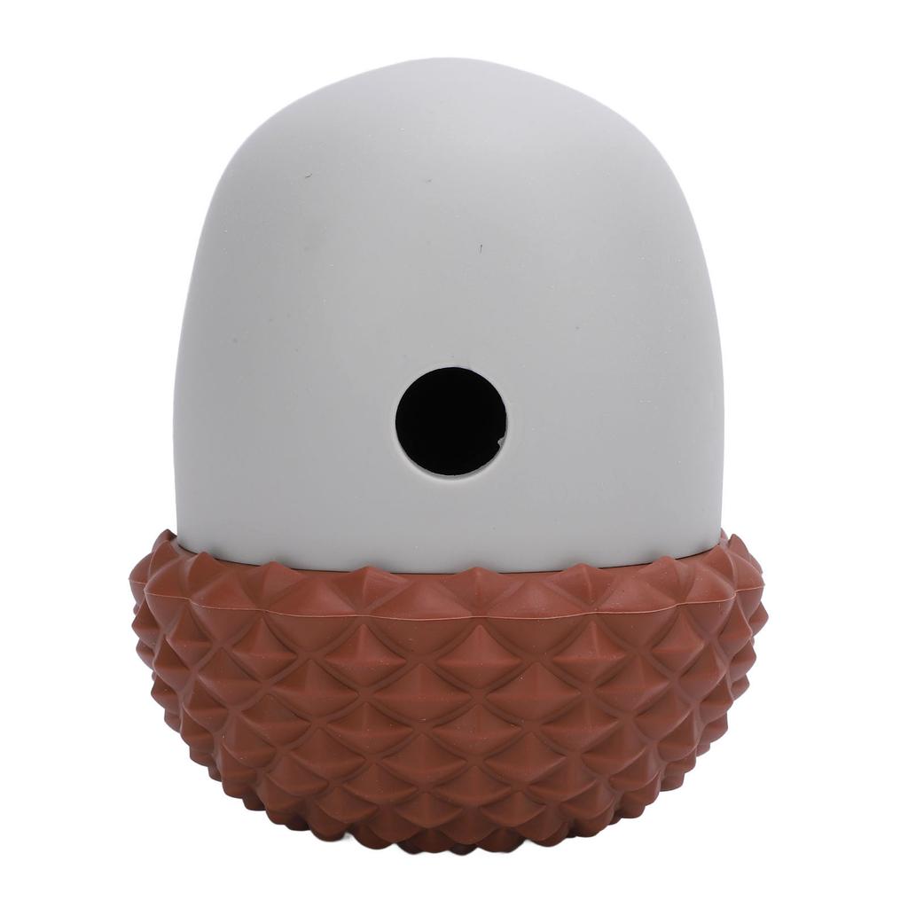 Dog Food Dispensing Ball Toy Acorn Shaped Interactive Slow Feeding Reduce Picky Eating Silicone Dog Feeder Dispensing