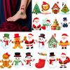 54pcs Temporary Tattoo Christmas Stickers Temporary Tattoo Stickers Snowman Labels Holiday Decals Cartoon Santa Claus Stickers