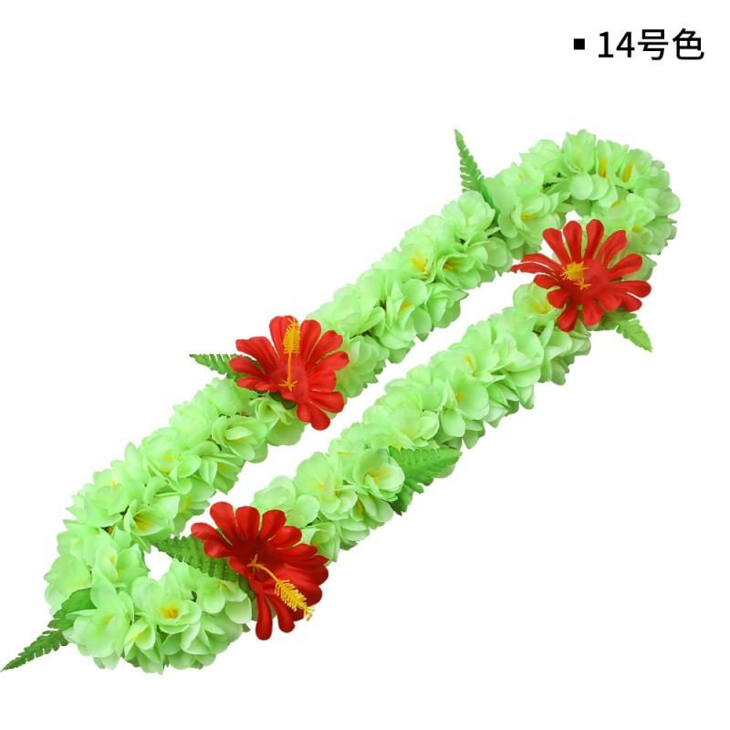Hawaiian Garland with Artificial Flowers, Necklace, Headband Set, Wedding Fancy Dress, Beach Fun Party Decor, DIY Gift, High Qua