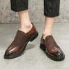 Herr Brogue Slip-on Läderskor Casual Formella Halkfria Finskor