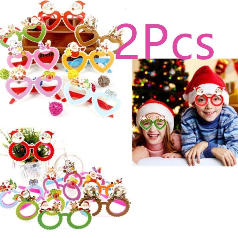 

2 шт. Рождественские декоративные очки Рождественские подарки Детские рождественские подарки Праздничные товары