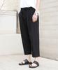 Jikeulib Elastic Waist Spandex Crooked Wide Pants