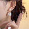 925 Silver Pearl Stud Earrings - Two-Way Wear, High-End French Style, Niche Design, Versatile for Women