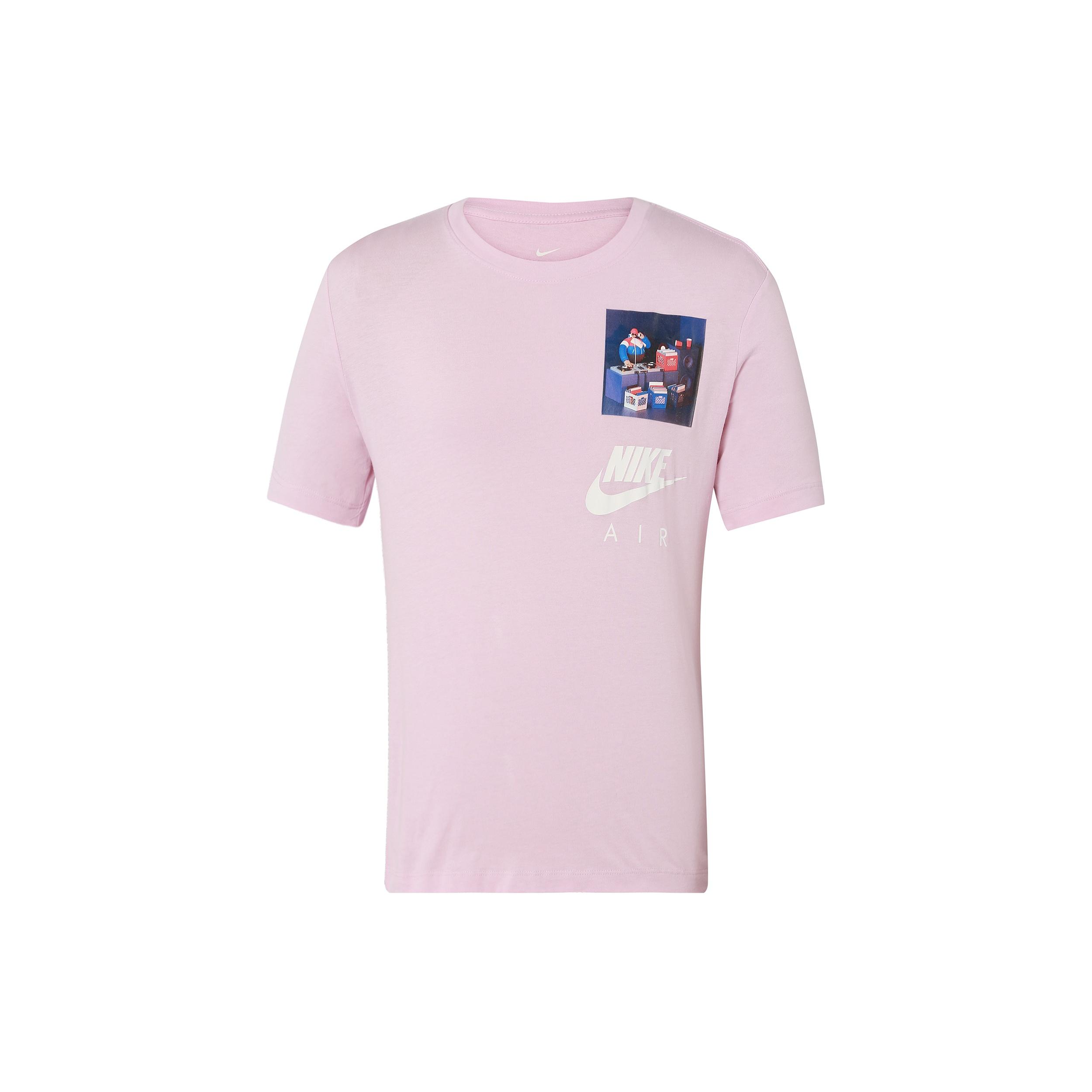 Nike Sportswear Logo Back Pattern Printing Casual Short Sleeve Pink Men s CW0414-676 XL