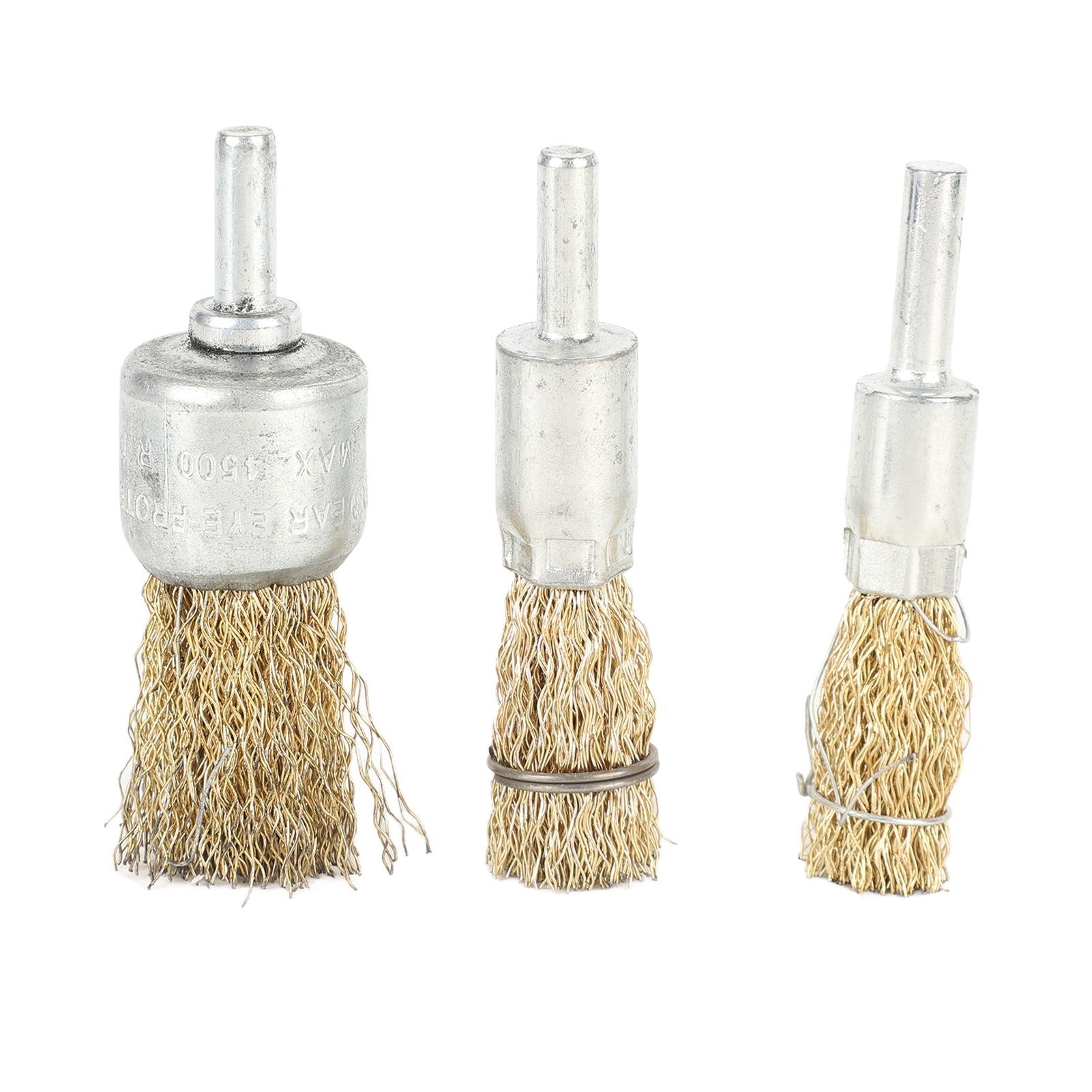 

3PCS Wire Brush Wheel Drill Brush Set Coarse Crimped Wire Wheel for Drill Attachment