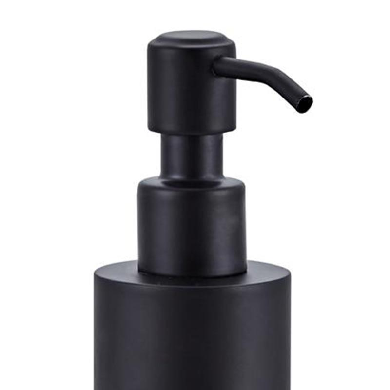 200ml Stainless Steel Soap Dispenser Round Pump Coated Black Hand Pump Soap For Soil Kitchen Bathroom | Liquid Soap Dispensers
