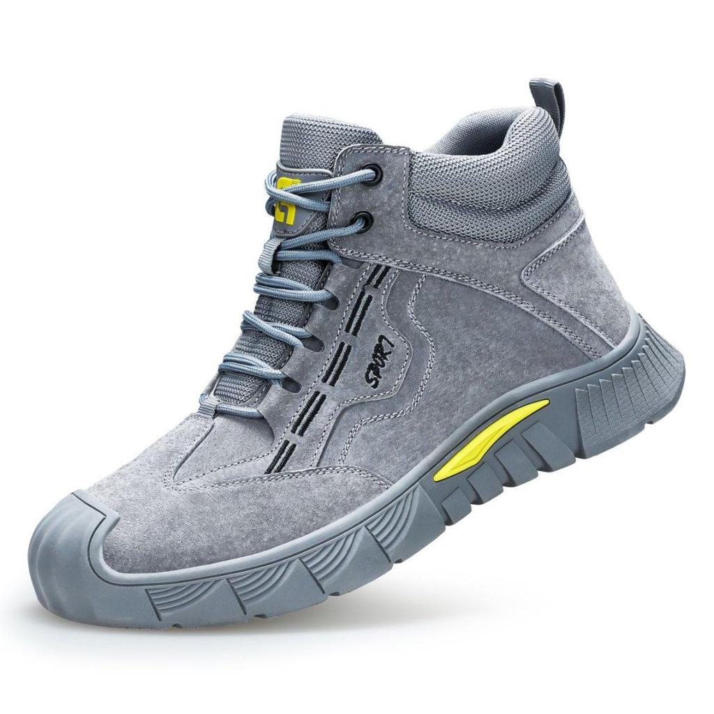 High Top Safety Shoes Men Waterproof Steel Toe Work Boots Abrasion Resistant Work Shoes Anti-slip Men's Work Protection Boots