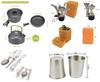 Compact Stainless Steel Outdoor Cooking Set Heat-resistant Handles Durable Camping Cookware for All-in-One Camping Hiking