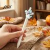 Retro Color Matte Gel Pens Halloween Ballpoint Pen, Cute Ghost Skull Pumpkin Retractable Ink Comfortable Non-slip Grip 0.5mm Fine Point Writing