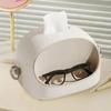 Household Multifu Tissue Holder Ins Style Solid Color Dustproof Cute Ear Tissue Box For Living Room Napkin Dispenser Box Storage