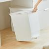 Squirrel Trash Can Pedal Type Under Shelf Double Open Solow Pedal Open Twin 45L White Antibacterial Stain Resistant Made in Japan 177463