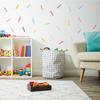 Confetti colored strip stickers Nordic ins style cute living room children's room decoration self-adhesive wall stickers