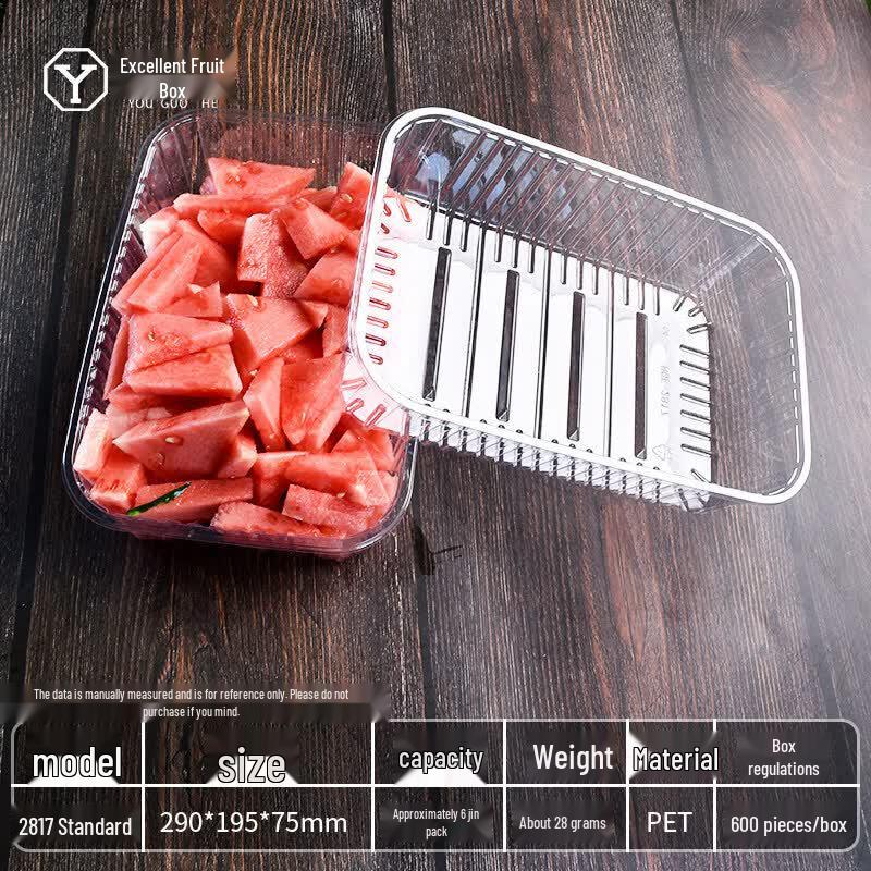 Disposable Paper Fruit Packaging Box with Clear Window
