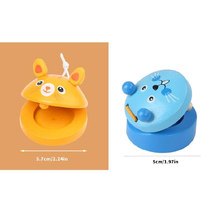 Wood Kids Clapper Orff Toy Kids Castanets Percussion Toy for Music Exploration and Child Development Rhythm Instrument