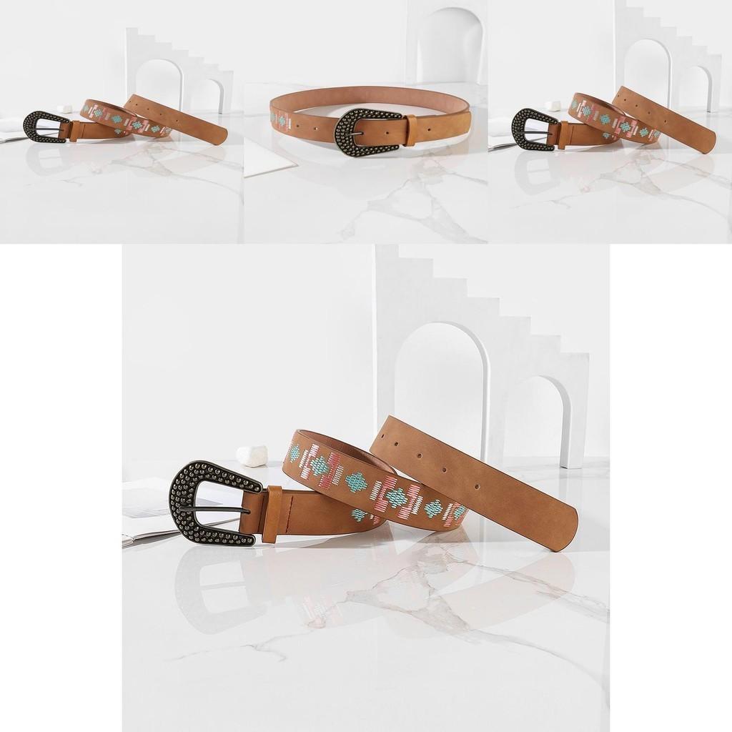 Stylish Ethnic Belt With Embroidered Line Decoration In Retro European Style
